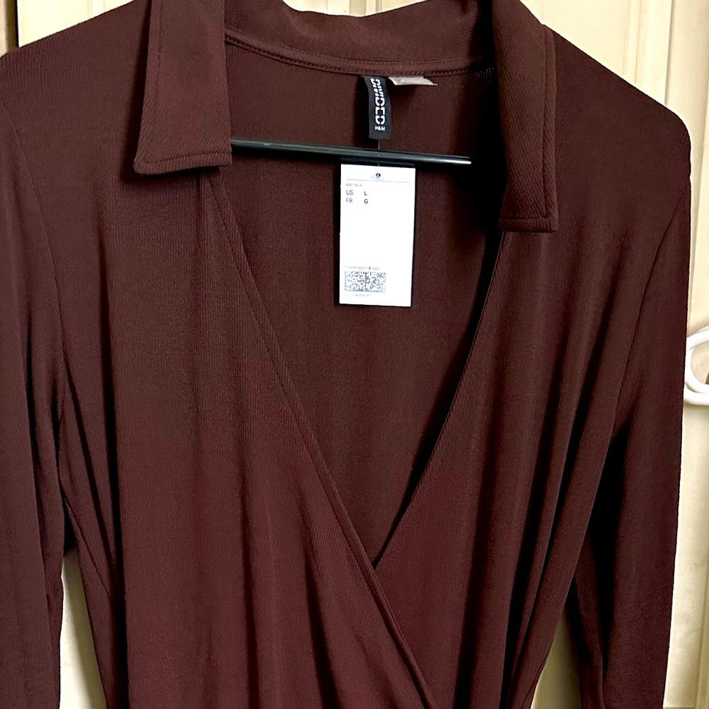 H&M Brown Wrap Dress